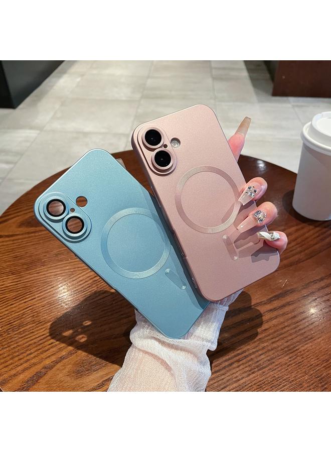 اس-توب جراب هاتف iPhone 16 من Magsafe Liquid TPU مطلي بطلاء معدني - Image 5