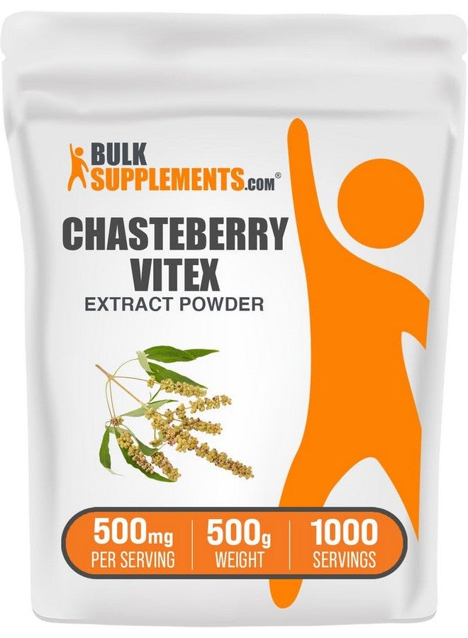 BulkSupplements.com Chasteberry Extract Powder - from Vitex Berry, Herbal Supplement - Vegan & Gluten Free, 500mg per Serving, 500g (1.1 lbs) (Pack of 1) - Image 1
