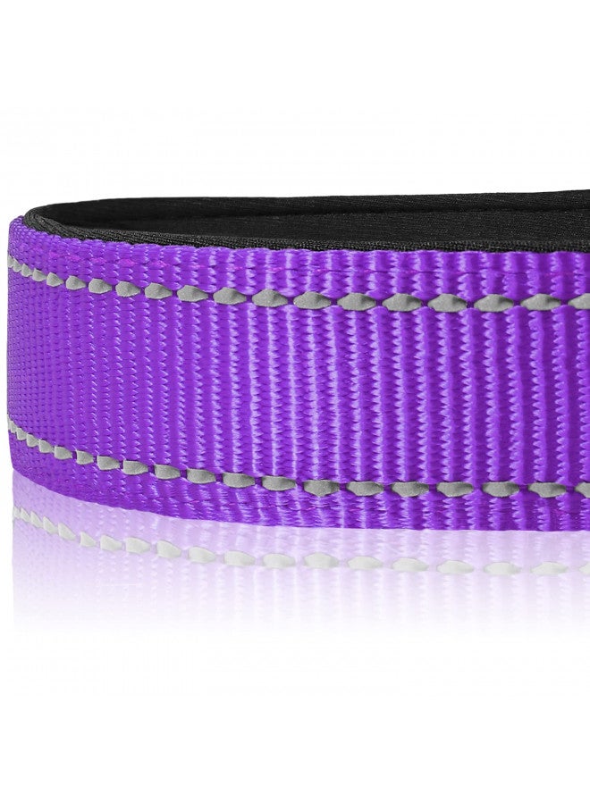 Joytale Reflective Dog Collar,Soft Neoprene Padded Breathable Nylon Pet Collar Adjustable for Small Dogs,Purple,S - Image 2