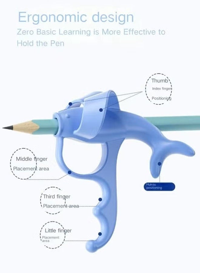 Pencil Grips for Kids Handwriting, Ergonomic Children Writing Aid, Training Posture Correction Tool, Pen Gripper, Pencil Holder for Kids, Preschoolers(2 PCS) - Image 2