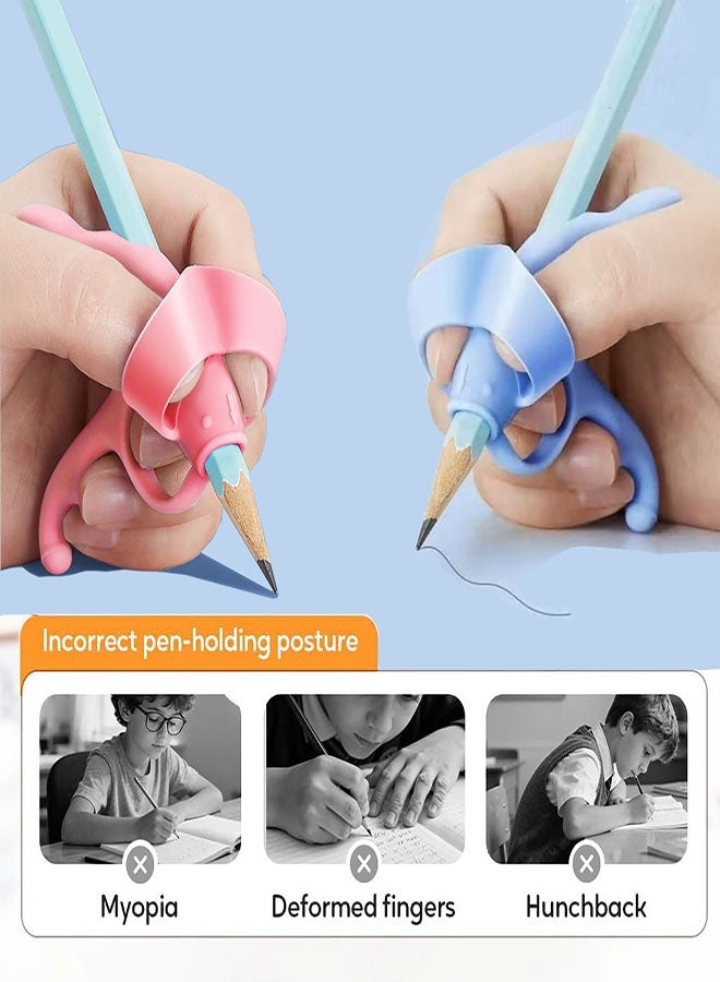 Pencil Grips for Kids Handwriting, Ergonomic Children Writing Aid, Training Posture Correction Tool, Pen Gripper, Pencil Holder for Kids, Preschoolers(2 PCS) - Image 5