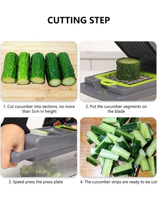 Arabest Vegetable Slicer, All-in-one Kitchen Vegetable and Fruit Divider, Vegetable Cutter/grater/slicer, Suitable for Potatoes, Carrots, Cucumbers  - Image 4