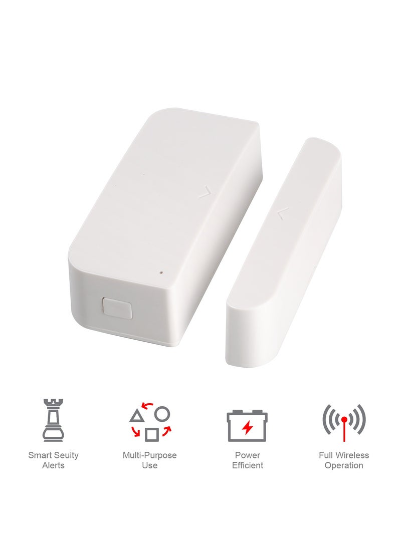 igeekwell - WiFi Door And Window Sensors,Tuya Smart Alarm With Free Notification APP Control Home Security Alarm System, No Hub Required, Compatible With Alexa, Google Home - Image 1