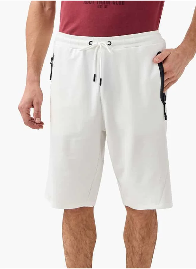 ADOT by Splash Zipper Pocket Detail Shorts with Drawstring Closure