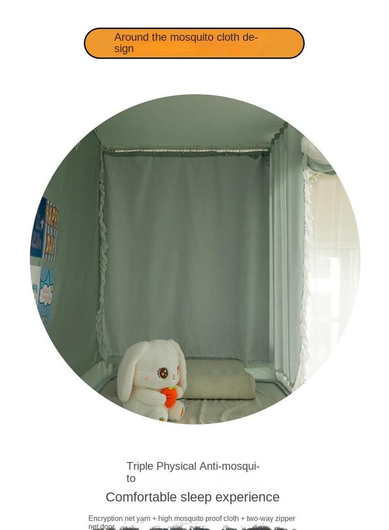 Bed Canopy Tents Curtain Blackout Curtain Single Bed Tent Curtain Student Shading Cloth Bed Canopy Mosquito Net Student Sleep Privacy Protection - Image 5
