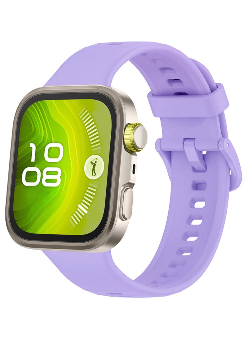 CATANES Wristband for Huawei Watch Fit 3/Fit 4/Fit 4 Pro Bands, Silicone Bracelet Quick Release Arm Band, Replacement Smartwatch Band Quick Release Sport Strap - Purple  - Image 3