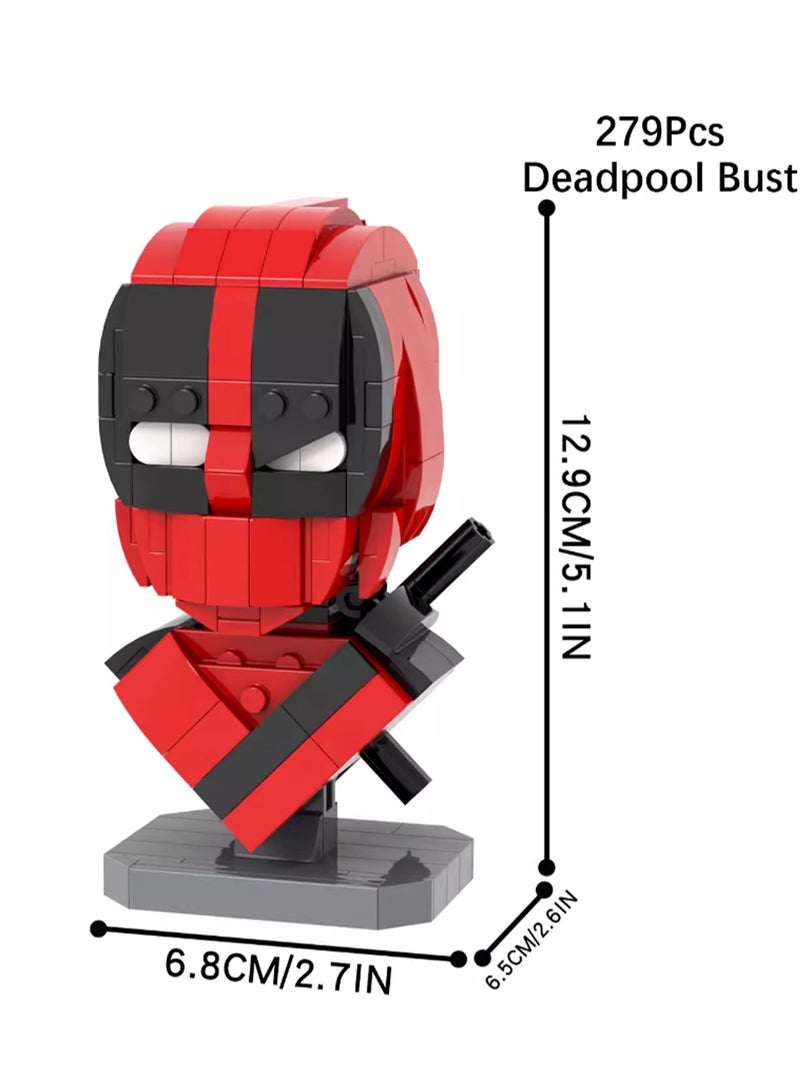 Children's Self-assembled Small Particle Toy Building Blocks Red Ninja Bust Model Handmade Creative Educational Toys - Image 2