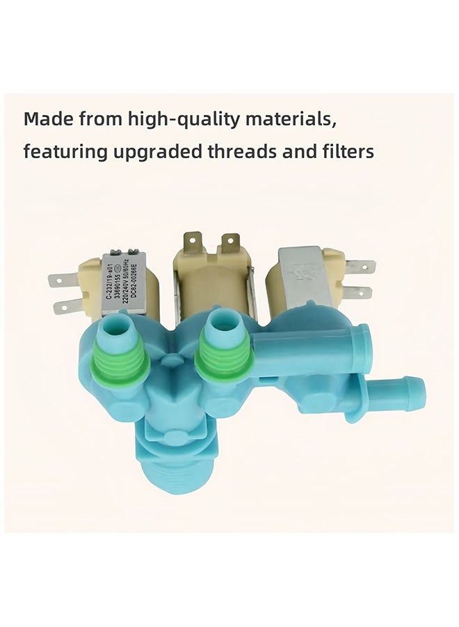 Ailily Water Inlet Valve Drain Switch XQB140-D88SC/DC62-00266E Compatible with Samsung Washing Machine Solenoid Valve - Image 4