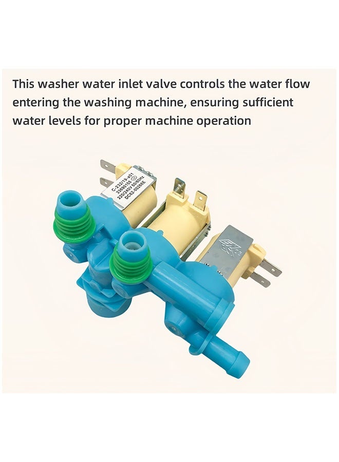 Ailily Water Inlet Valve Drain Switch XQB140-D88SC/DC62-00266E Compatible with Samsung Washing Machine Solenoid Valve - Image 3