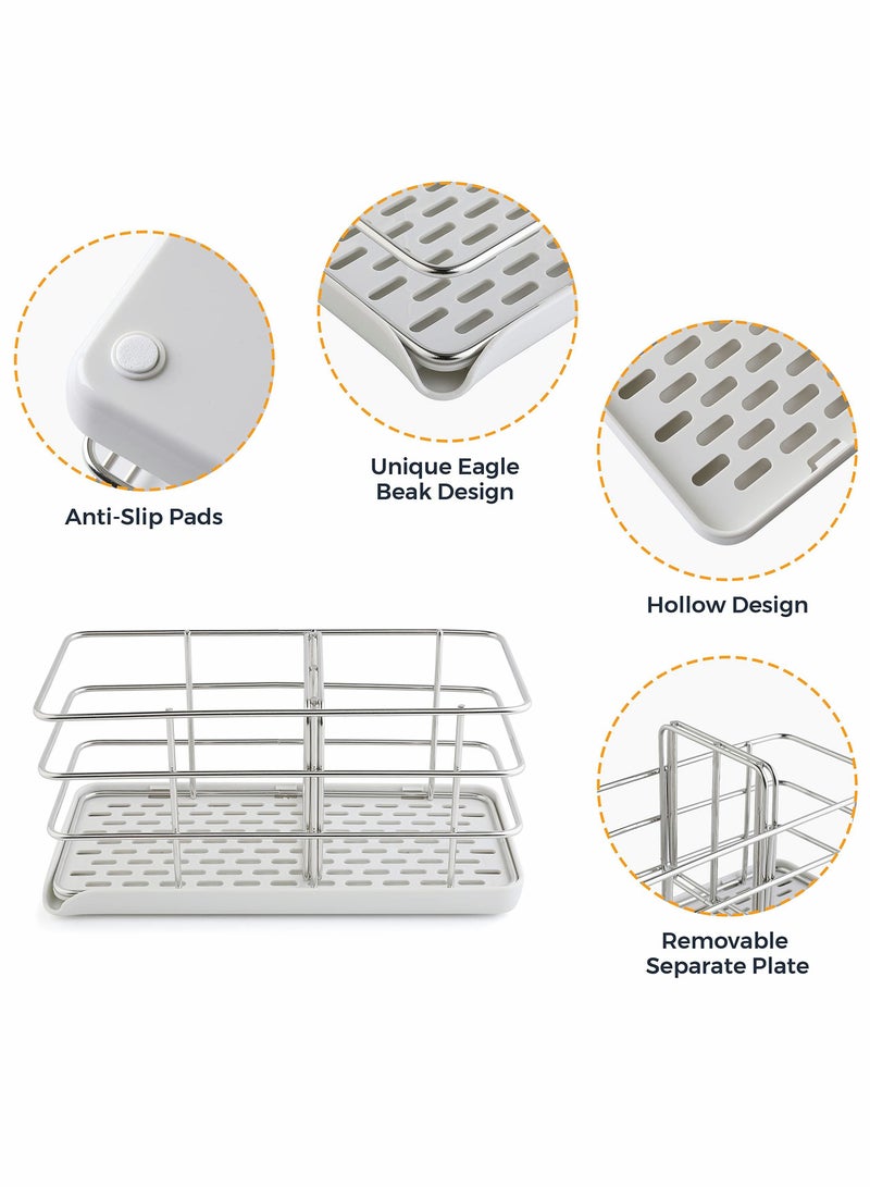 KASTWAVE Kitchen Sponge Holder, Kitchen Sink Organiser with Tray - Image 5