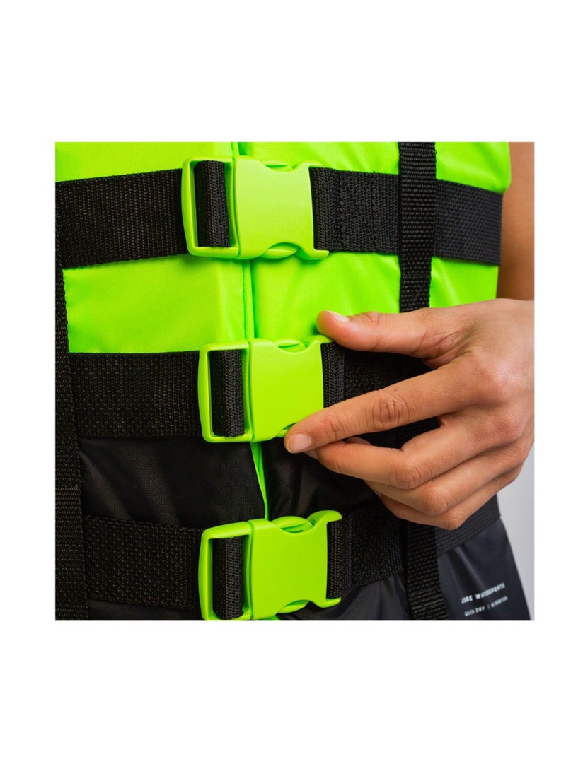 JOBE 4 Buckle Life Vest Lime Unisex Fit - Image 5