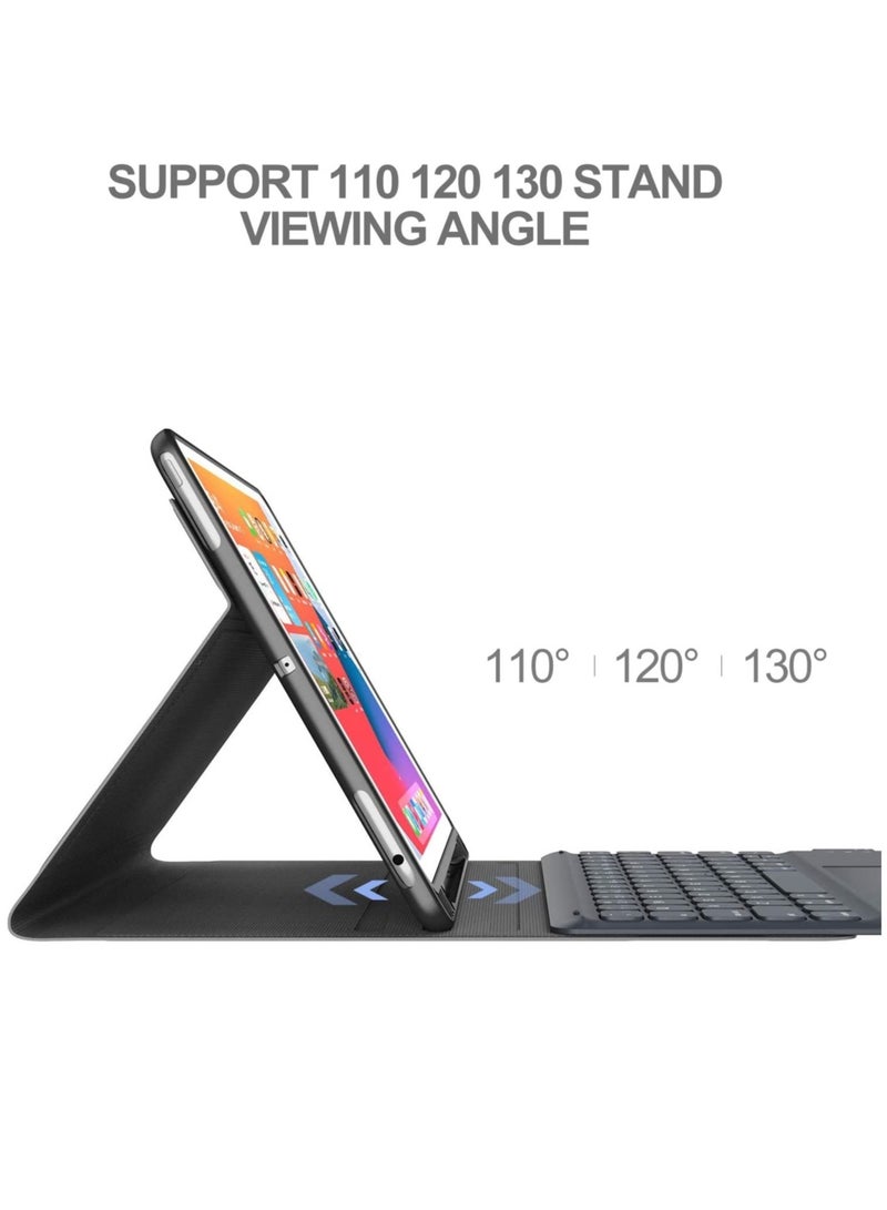iPad Keyboard 9th Generation, Keyboard for iPad 8th Generation/7th Gen 10.2 Inch, Smart Trackpad, Detachable Wireless with Pencil Holder - Image 3