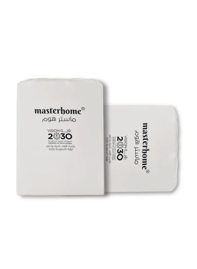 Master Home Textile Single 100% Rayon Of Bamboo Cooling Fitted Sheet, Fitted Sheet With Elastic 120x200+30 cm, Breathable Silky Soft, Single Size 2 Pieces