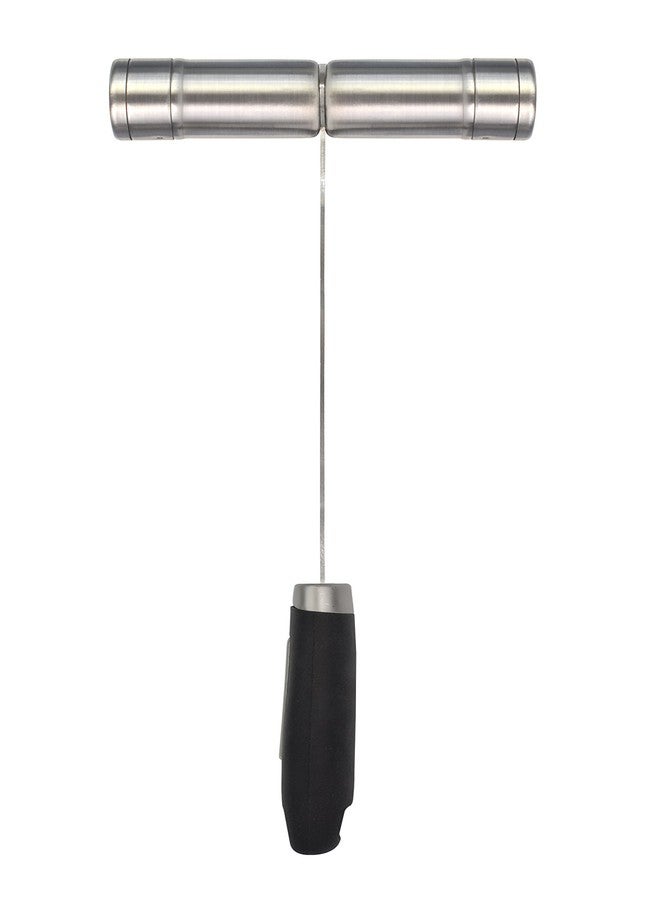 Jim Beam Stainless Steel Salt and Pepper Shaker with Long, Soft Grip Handles, Large, Silver - Image 1