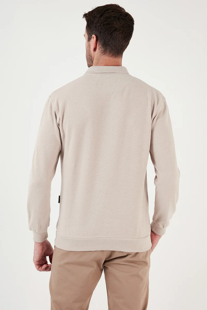 Buratti Cotton Blend Regular Fit Polo Neck Sweater Men's Sweater 456223