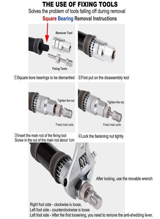 SONZUIA Bicycle Bottom Bracket Removal Tool Compatible with Shimano/ISIS Bottom Bracket Tool 20-Tooth - Image 5