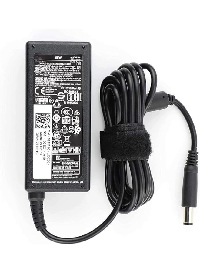 Terabyte 65W LA65NS2-01 AC Adapter Laptop Charger Chromebook 3120 3180 3189 P22T P26T Latitude E7240 E7270 E7280 E7440 E7450 E7470 E7480 E5430 E54500 E5450 E5470 E5470 E5480 E5580 (19.5V 3.34A) - Image 1