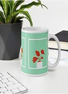 EVAN Ceramic Mug Eco Green Print Design 11Oz Printed Coffee Mug Best Gift for Friends, Brother, Sister, Family