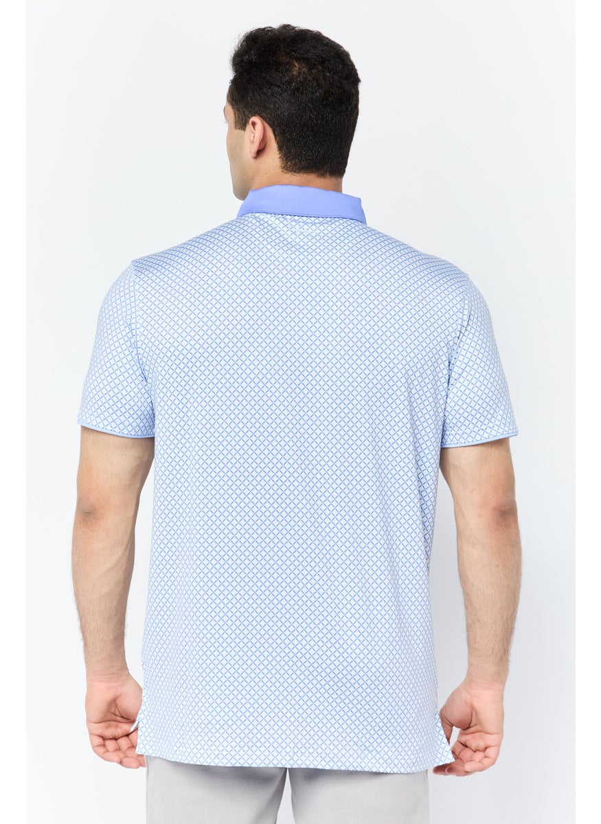 HEAD Men Sportswear Fit Short Sleeve Golf Polo Shirt, Barely Blue  - Image 4