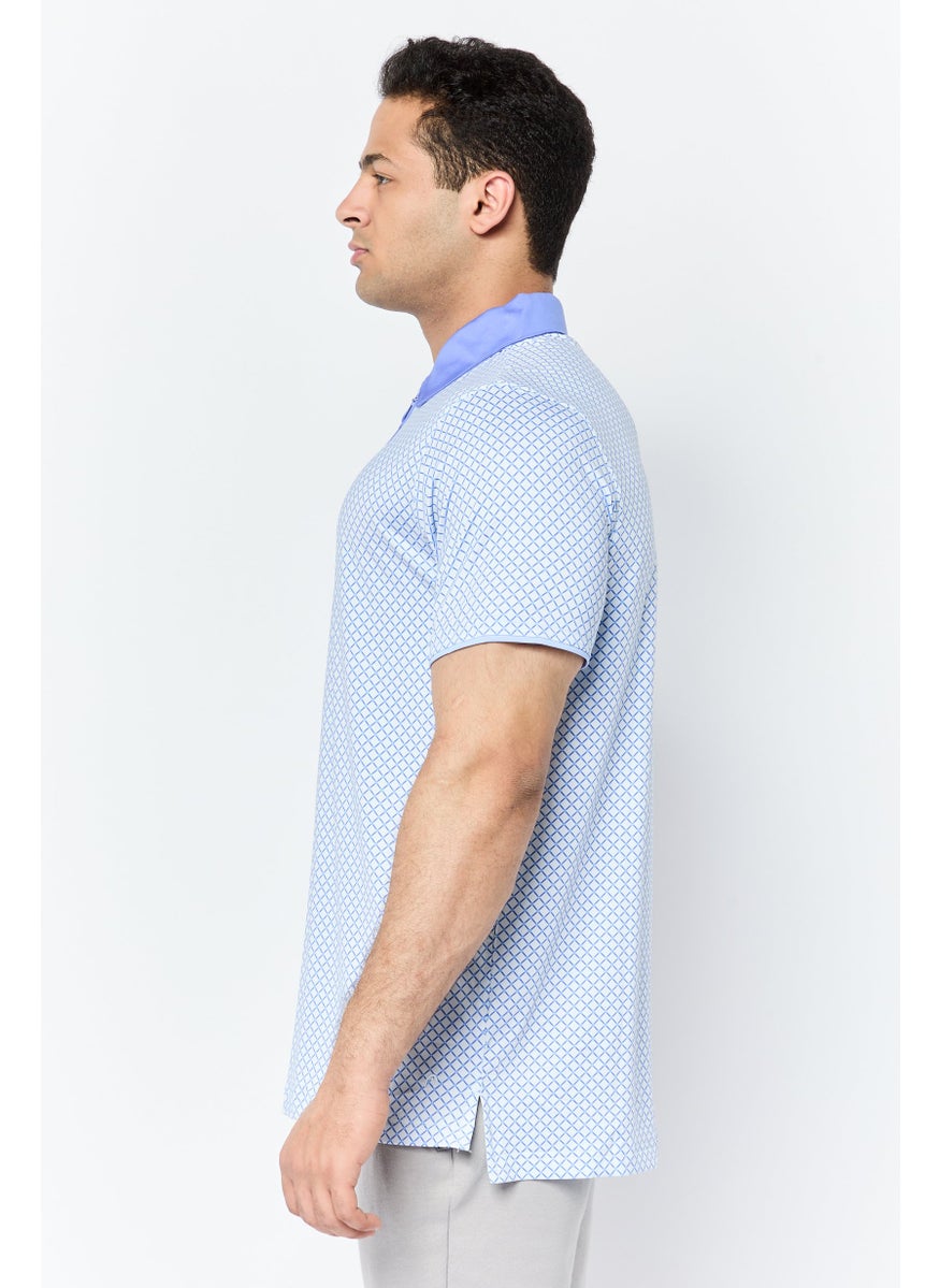 HEAD Men Sportswear Fit Short Sleeve Golf Polo Shirt, Barely Blue  - Image 2