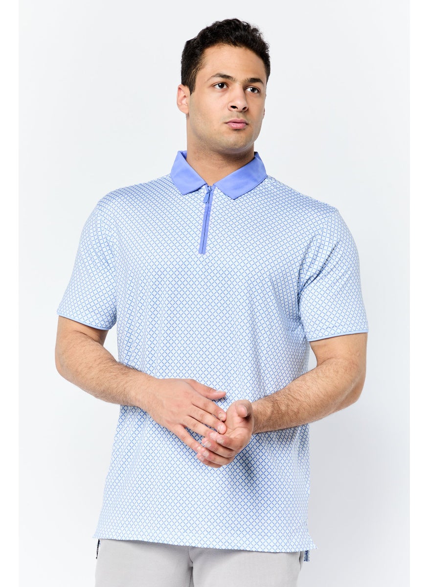 HEAD Men Sportswear Fit Short Sleeve Golf Polo Shirt, Barely Blue  - Image 1