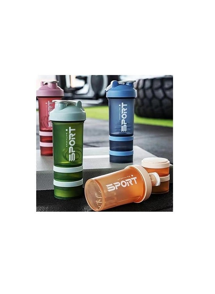 SportQ SportQ®️ Protein Shaker Bottle (450ml) Leakproof Shaker Bottle with Storage for Protein and Pills - BPA Free Shaker Bottle for Gym and Workout  - Image 4