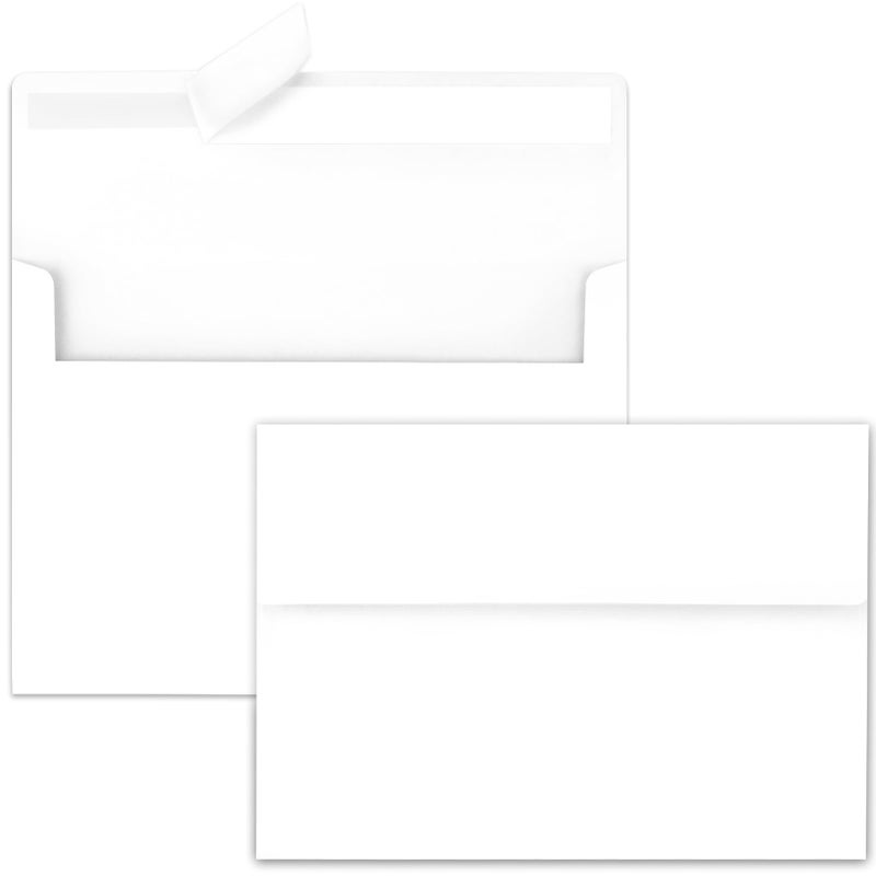 Meiikun Envelopes 5x7, 50 Pack A7 Envelopes Self Seal, Printable Invitation Envelopes for 5x7 Thank You Cards, Wedding Invitations, Photo Paper, White Envelope for Graduation, Christmas, Party