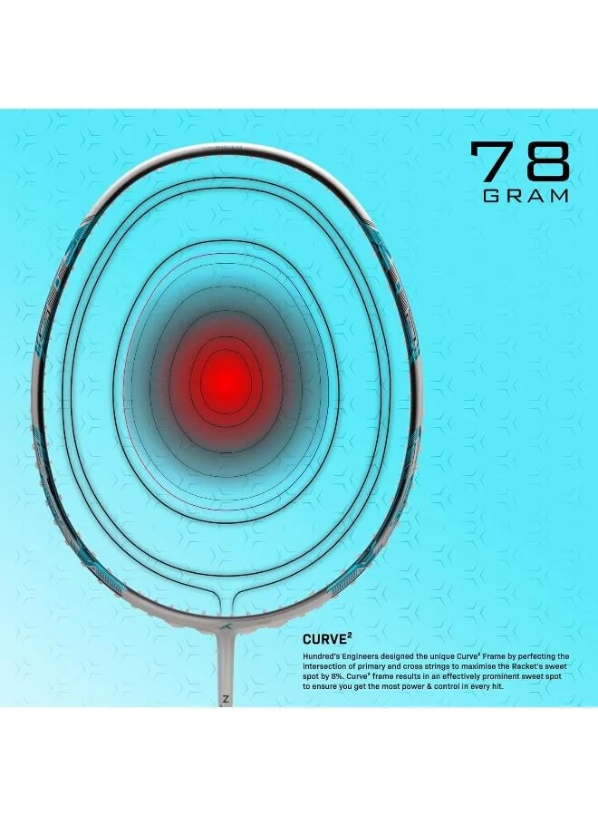 هندرد مضرب تنس الريشة من ألياف الكربون النووي  غير مشدود مع غطاء كامل للمضرب