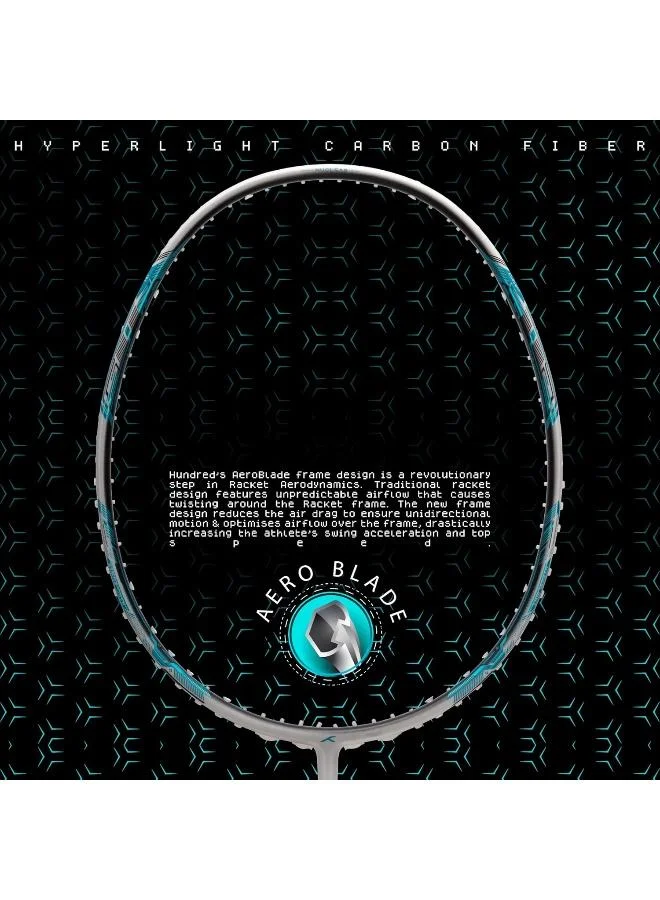 HUNDRED  Hundred Nuclear 78 Carbon Fibre Unstrung Badminton Racket With Full Racket Cover  | Best Price UAE