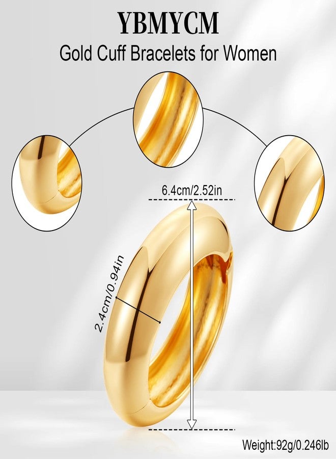 YBMYCM Chunky Bangle Bracelet For Women Wide Cuff Bracelet Chunky Bracelet - Image 5