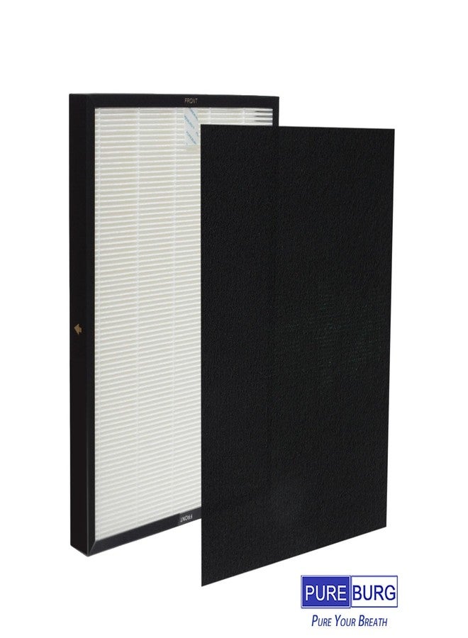 PUREBURG عبوة فلتر بديل PUREBURG PHF-11 متوافقة مع جهاز تنقية الهواء Brondell HALO PH10-B، H13، فلتر HEPA حقيقي مع كربون نشط، لتنقية الهواء من الغبار والمركبات العضوية المتطايرة والروائح. - Image 3