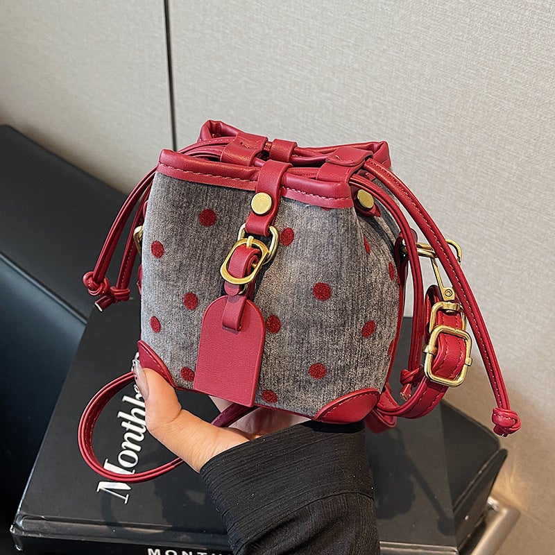 Small Bag Women'S 2024 Winter New All-Match Leopard-Print Crossbody Bag Fashionable Mini Strap Shoulder Bucket Bag - Image 4
