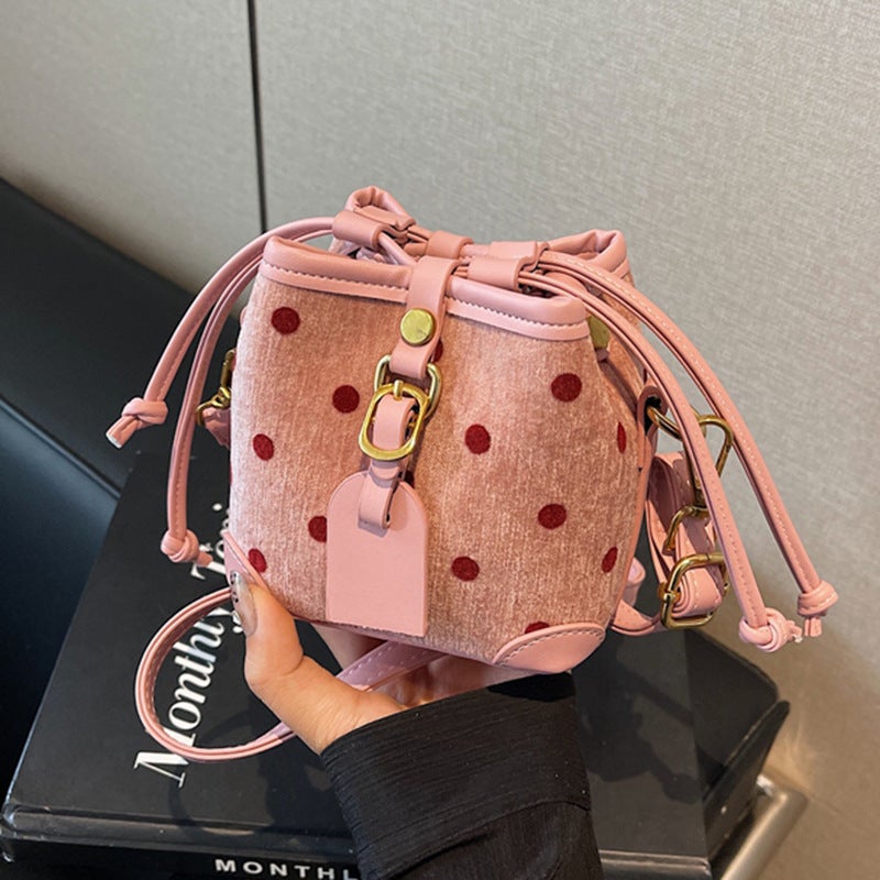 Small Bag Women'S 2024 Winter New All-Match Leopard-Print Crossbody Bag Fashionable Mini Strap Shoulder Bucket Bag - Image 3