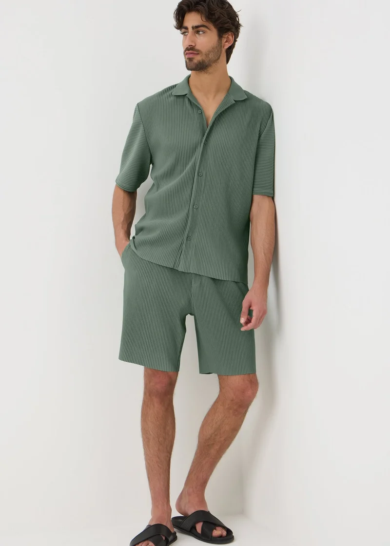 Matalan Green Smart Plisse Shorts