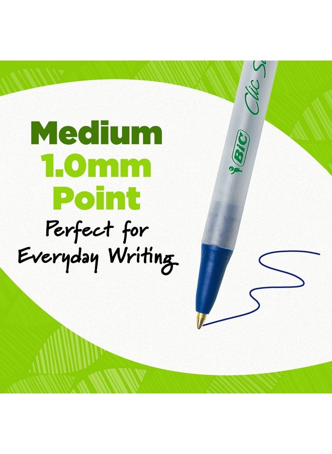 BIC Ecolutions Clic Stic Black Ballpoint Pens, Medium Point (1.0mm), 48-Count Pack, Retractable Ball Point Pens Made from 78% Recycled Plastic - Image 4