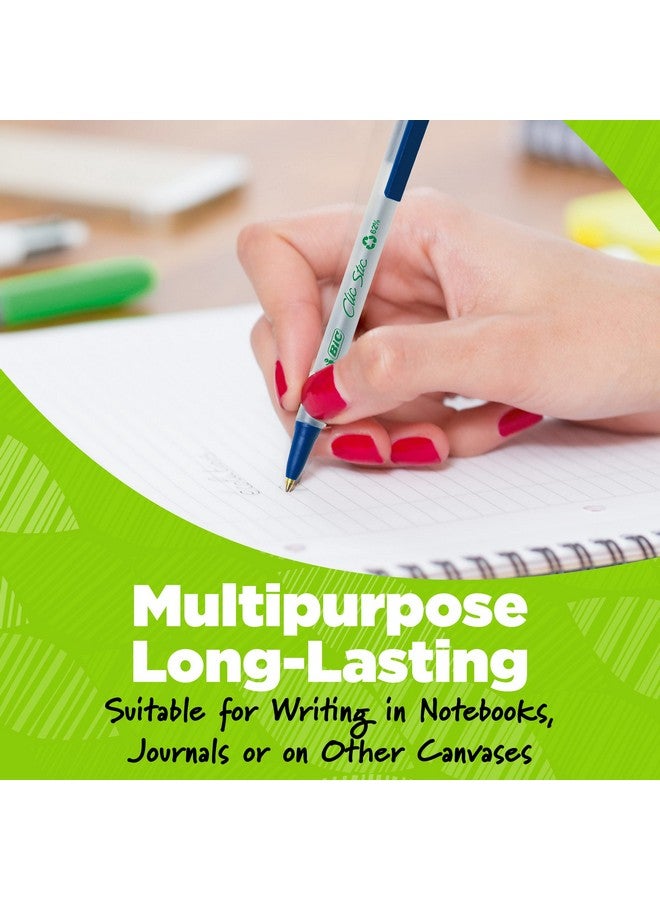 BIC Ecolutions Clic Stic Black Ballpoint Pens, Medium Point (1.0mm), 48-Count Pack, Retractable Ball Point Pens Made from 78% Recycled Plastic - Image 5