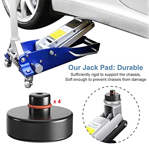 BANGTING Lifting Jack Pad Set for Tesla Model 3/S/X/Y/Y Juniper (2013-2026), 4-Pack Heavy Duty Rubber Lift Pucks with Storage Case, Tesla Lift Accessories - Image 4
