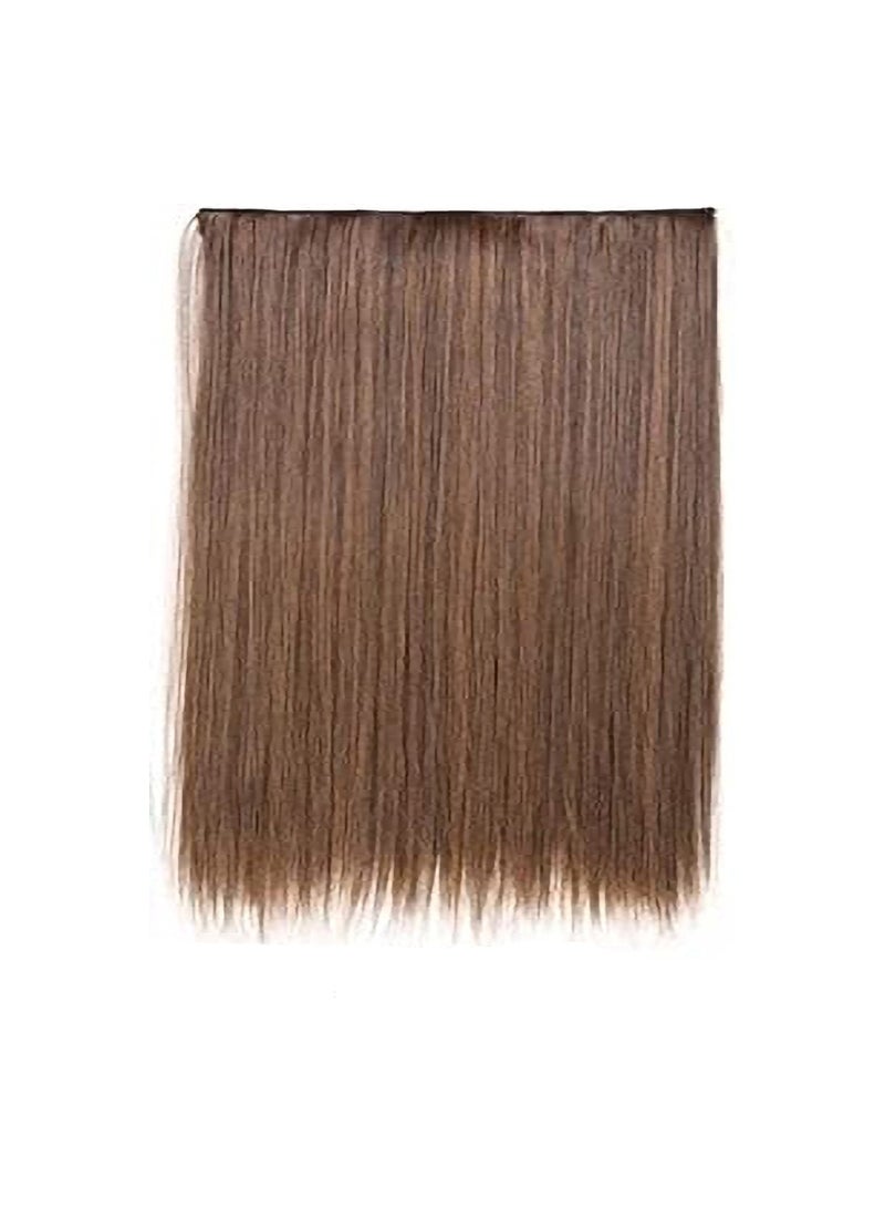 إستيل وصلة شعر كاملة الرأس قطعة واحدة طويلة مستقيمة ومموجة، مع 5 مشابك مناسبة للنساء والفتيات، اللون رقم 2M30 مستقيم - Image 3