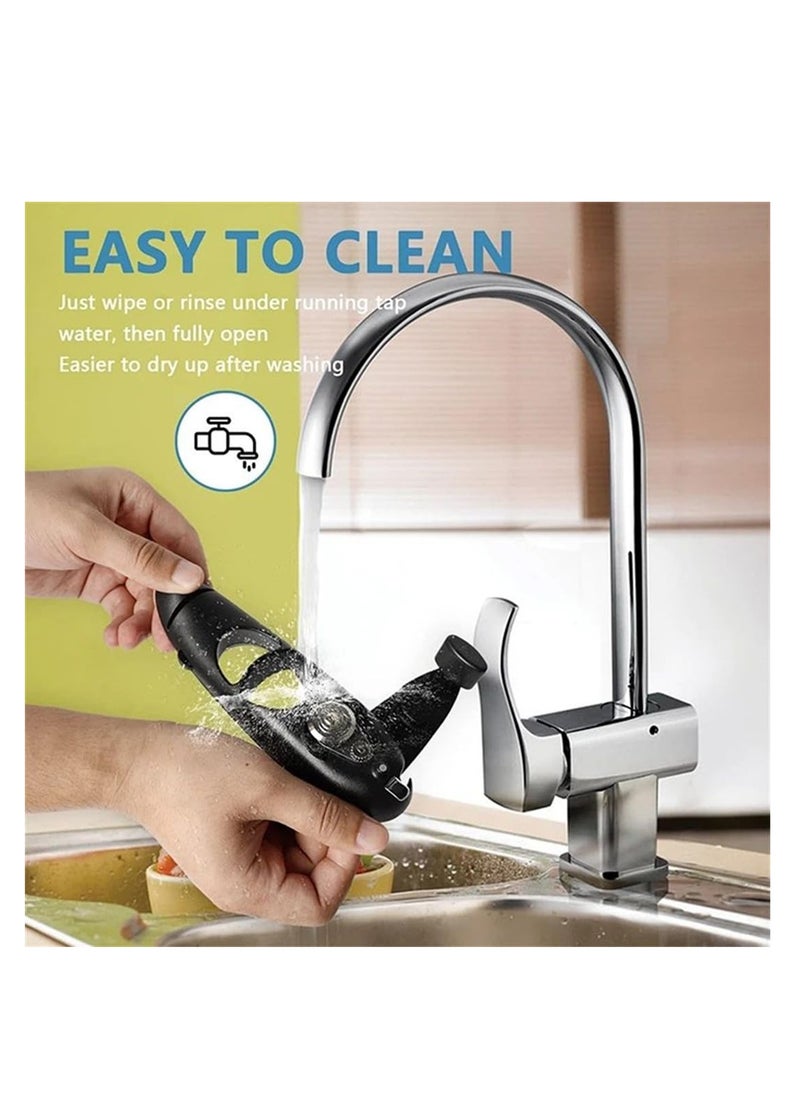 SYOSI - Manual Safety Side Cut Can Opener, Smooth Edge, Long Handle Swing Away Can Opener, Manual Rotating Shaft Designed Save Effort, Manual Can Opener Suitable for Women or Seniors, Suitable for Home - Image 1