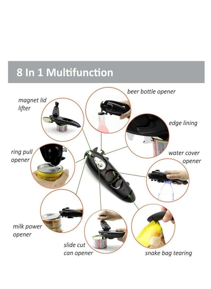 SYOSI - Manual Safety Side Cut Can Opener, Smooth Edge, Long Handle Swing Away Can Opener, Manual Rotating Shaft Designed Save Effort, Manual Can Opener Suitable for Women or Seniors, Suitable for Home - Image 1