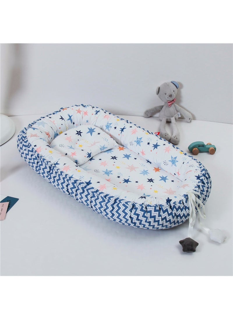 Generic Portable Baby Crib with Changing Pad Ripple Star 