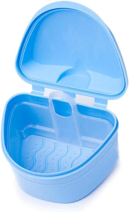 Y-Kelin Denture Retainer Cleaner Kit, Denture Cleaning Case with Denture Brush (Blue) - Image 5