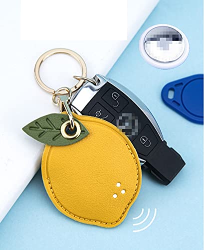 Tomcrazy 2 Pack 3in1 Cartoon Protective Case for Airtag Cover Samsung Galaxy SmartTag Cases Tile Mate Eufy Security SmartTrack Link Keychain Key Finder (1 Strawberry & 1 Lemon) - Image 2