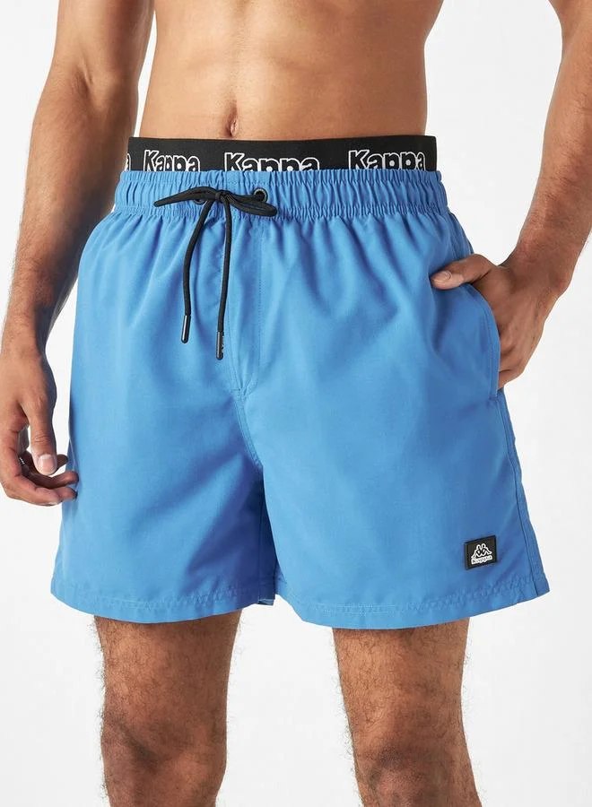 Kappa Swim Shorts with Drawstring Closure and Pockets