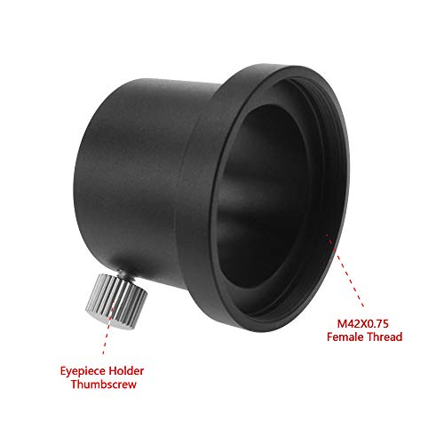 Astromania M42X0.75 Female Thread to 1.25" Adapter - Connecting to a Filter Wheel, to Another Adapter with T-2 Thread, with an Off-axis Guider for Astrophotography or Visual observing - Image 2