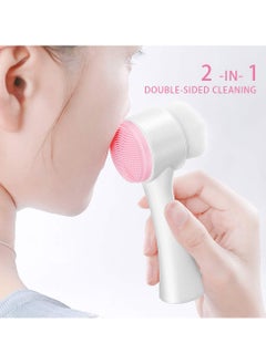 BONITO 2 Pack Facial Cleansing Brush, Double-headed Silicone Facial Cleansing and Exfoliating Waterproof Manual Face Wash Brush for Deep Pore Exfoliation, Wash Makeup  - Image 5