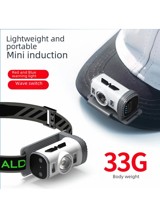 Generic Mini LED Induction Headlamp Cap Clip Strong Light Super Bright Charging Fishing Special Night Fishing Head-mounted Lighting Headlamp 
