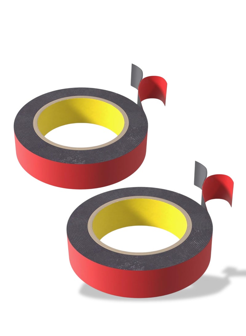 ECVV ECVV | 2PCS | Double Sided Acrylic Foam Tape Heavy Duty Mounting Waterproof Tape|25mm x 3m|Secure upto 2.5 to 3kg Weight|Bond Metal, Plastic, Wood & Concrete with Nano Tape|Permanent Mounting for Home & Office - Image 1