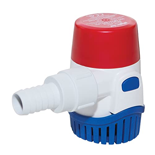 Rule Standard Bilge Pump 25DA- Not Automatic, Submersible, Marine Bilge Pump for Boats with Thermal Cut-Off, Check Valve, Low Amperage, 3/4" Threaded Ports, Ideal Boat Accessories - 500 GPH, 12V - Image 4