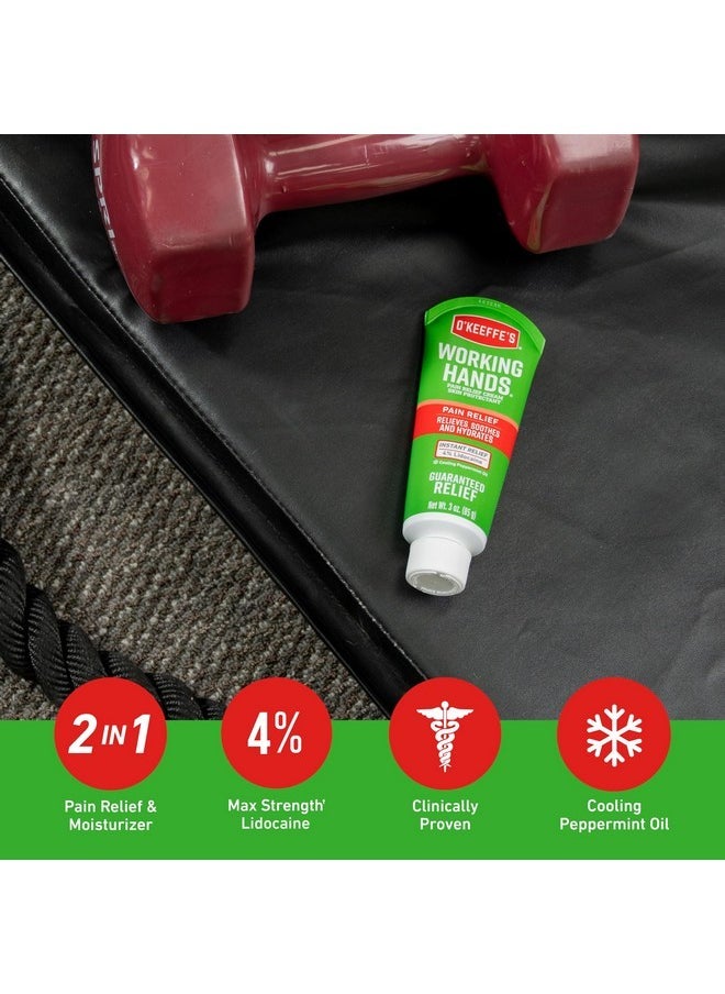 O'Keeffe's Working Hands Pain Relief Cream Skin Protectant With 4% Lidocaine And Cooling Peppermint Oil For Instant Relief From Pain, Itching, Irritation And Dryness, 3Oz Tube  - Image 3